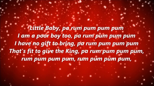 LITTLE DRUMMER BOY LYRICS