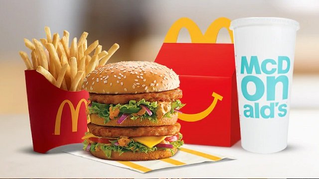 McDonald’s menu with prices